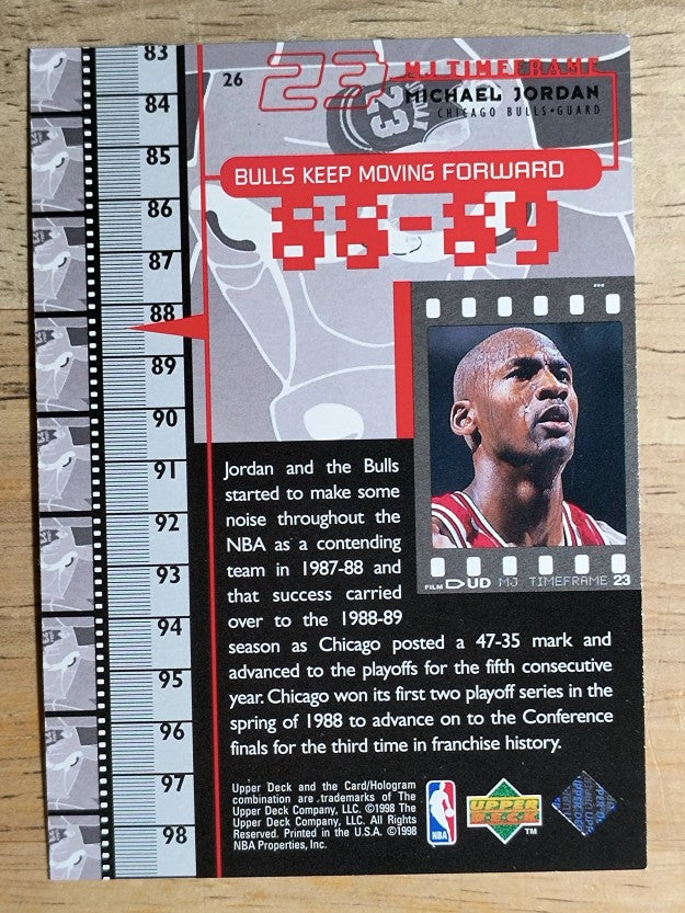 1998 Upper Deck Michael Jordan Living Legend #26 Michael Jordan TF 1989-90