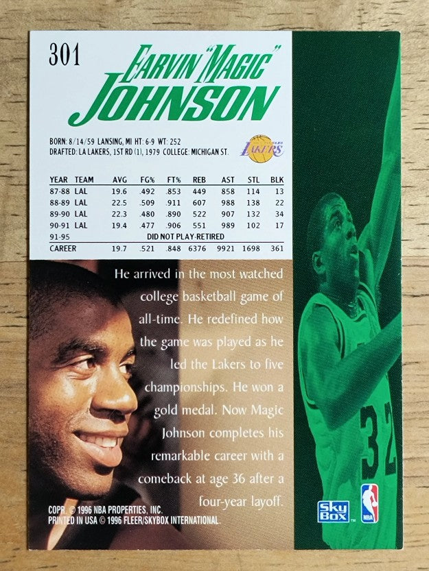 1995-96 SkyBox Premium #301 Magic Johnson