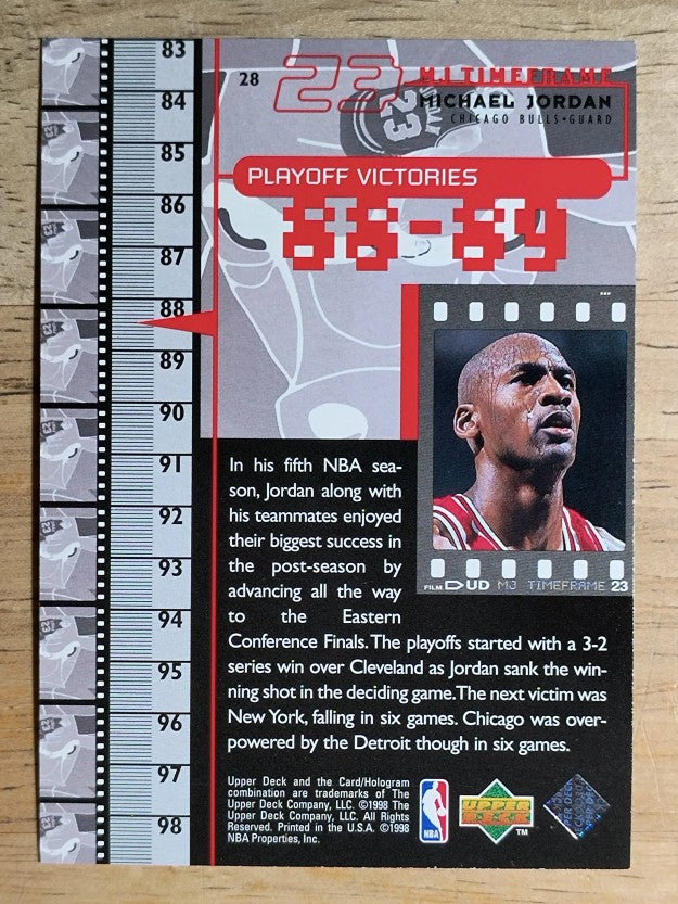 1998 Upper Deck Michael Jordan Living Legend #28 Michael Jordan TF 1989-90