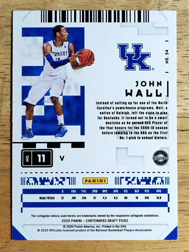 2020-21 Panini Contenders Draft Picks Variations #34 John Wall