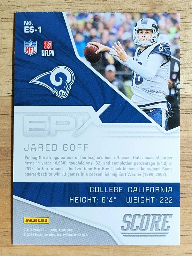 2019 Score Epix Season #1 Jared Goff