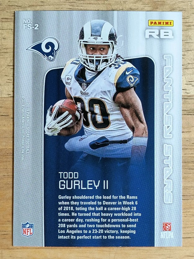 2019 Score Fantasy Stars #2 Todd Gurley II