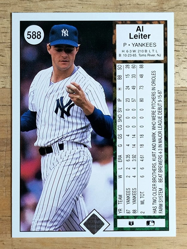 1989 Upper Deck #588 Al Leiter