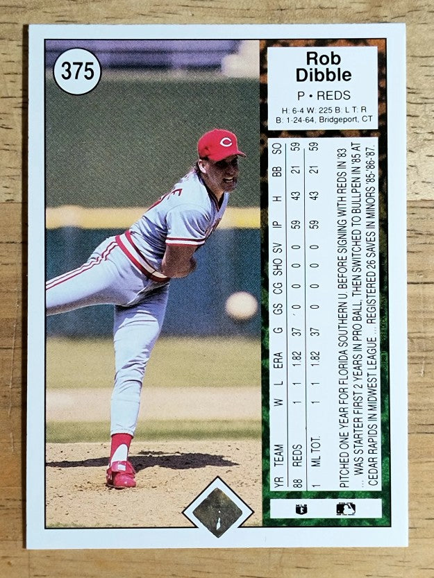 1989 Upper Deck #375 Rob Dibble RC