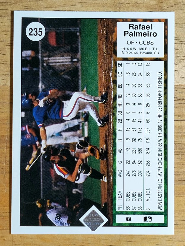 1989 Upper Deck #235 Rafael Palmeiro