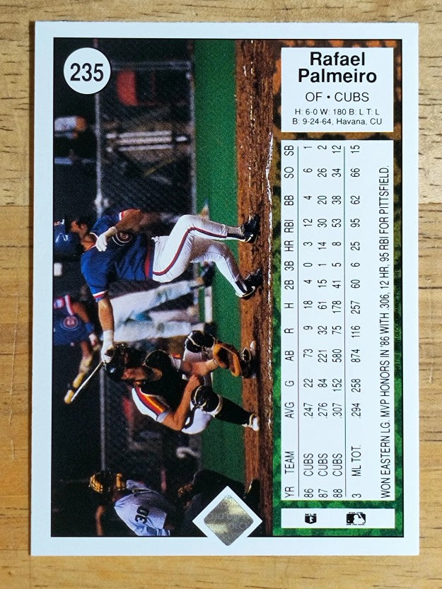 1989 Upper Deck #235 Rafael Palmeiro