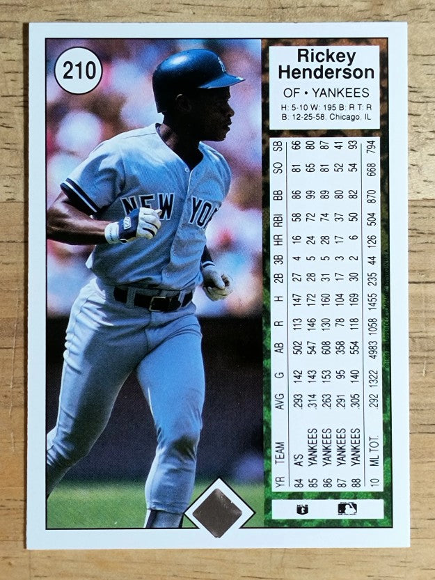 1989 Upper Deck #210 Rickey Henderson