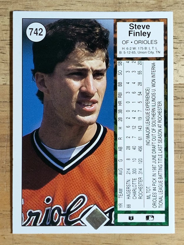 1989 Upper Deck #742 Steve Finley RC