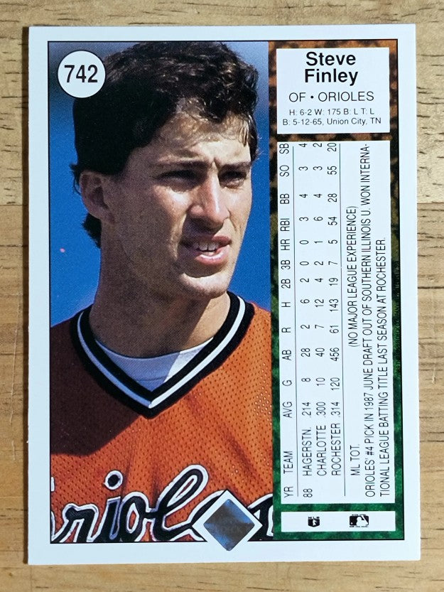 1989 Upper Deck #742 Steve Finley RC