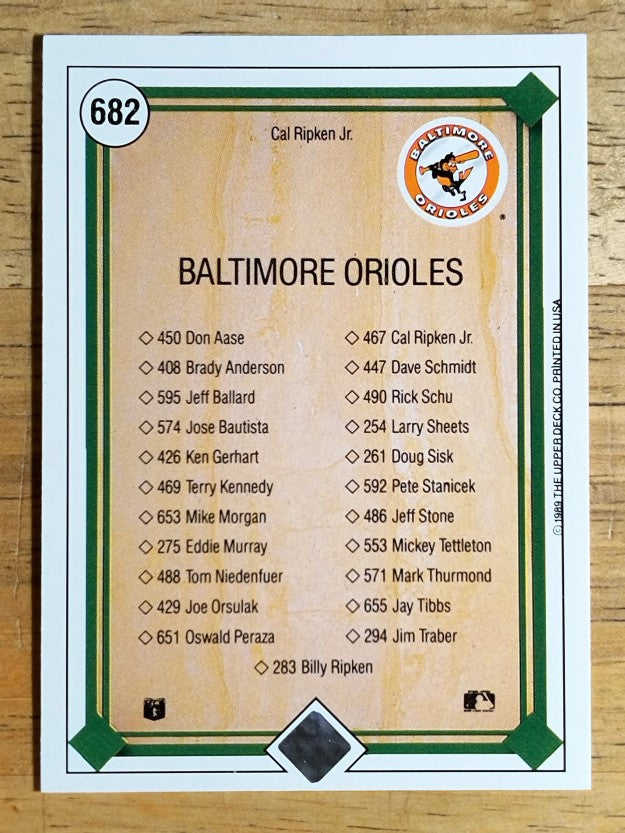 1989 Upper Deck #682 Cal Ripken TC
