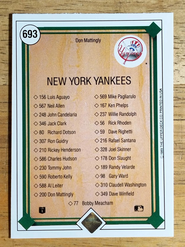 1989 Upper Deck #693 Don Mattingly TC