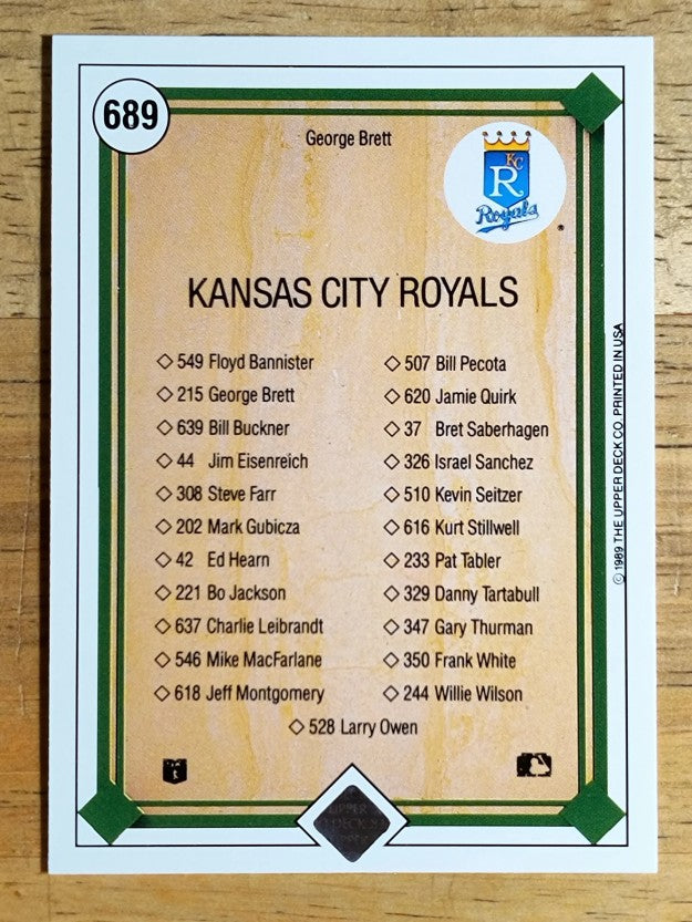 1989 Upper Deck #689 George Brett TC