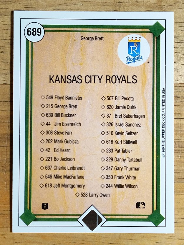 1989 Upper Deck #689 George Brett TC