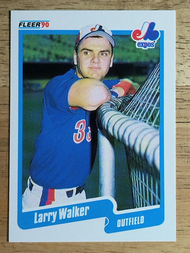 1990 Fleer #363 Larry Walker RC