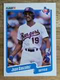 1990 Fleer #297 Juan Gonzalez RC