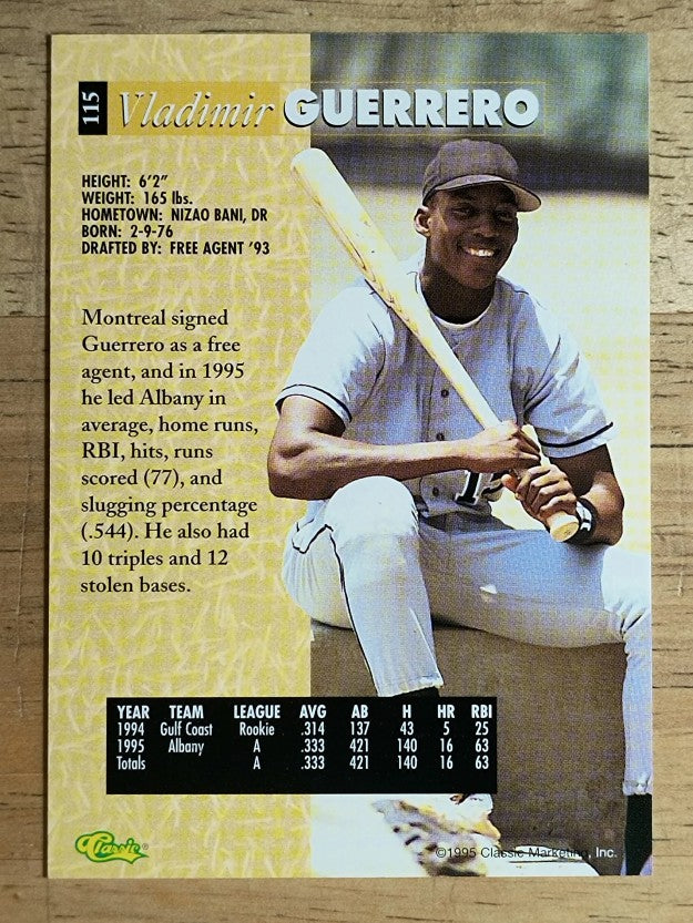 1995 Classic Five Sport #115 Vladimir Guerrero