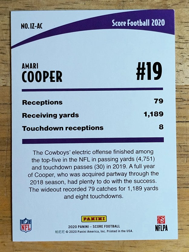 2020 Score In the Zone #18 Amari Cooper