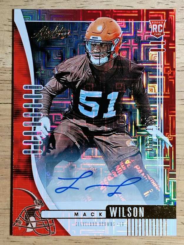 2019 Absolute Signature Rookies Red Squares #152 Mack Wilson/100