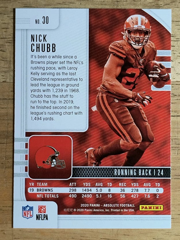 2020 Absolute Yellow #30 Nick Chubb