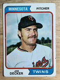 1974 Topps #469 Joe Decker (GOOD)