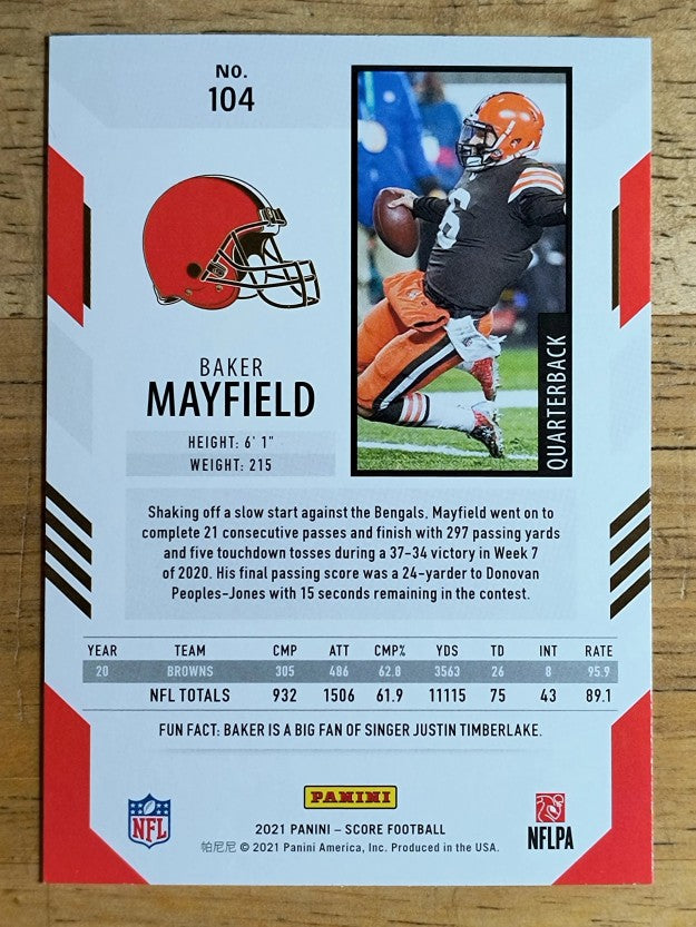 2021 Score #104 Baker Mayfield