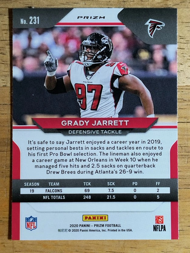 2020 Panini Prizm Prizms Red Ice #231 Grady Jarrett
