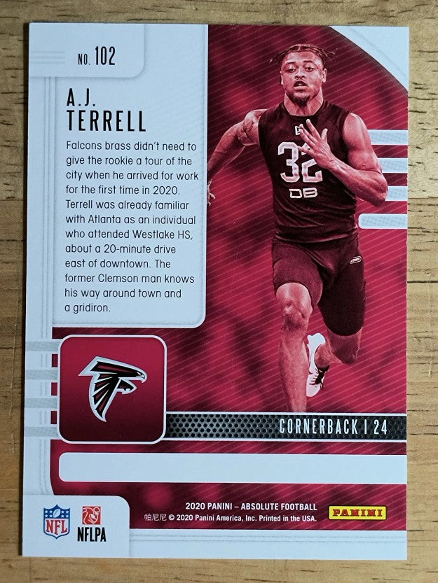 2020 Absolute Red Squares #102 A.J. Terrell