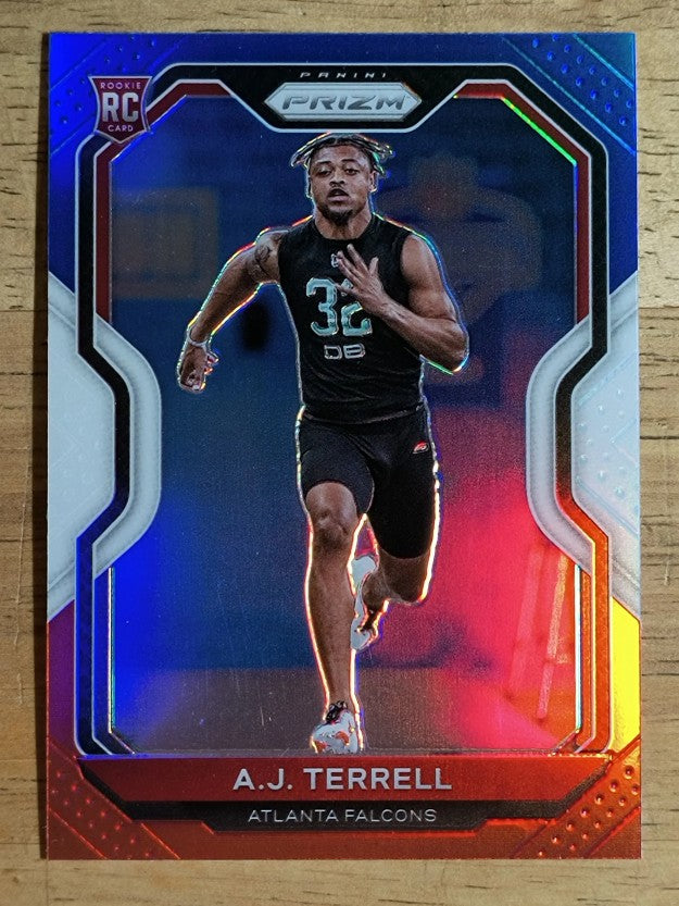 2020 Panini Prizm Prizms Red White and Blue #346 A.J. Terrell