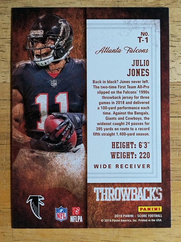 2019 Score Throwbacks #1 Julio Jones