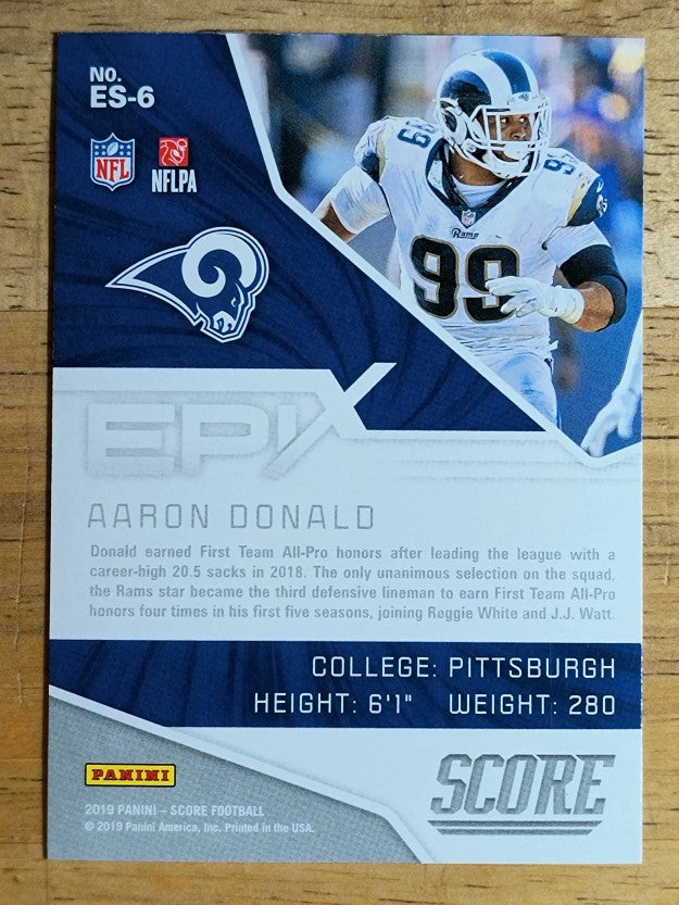 2019 Score Epix Season #6 Aaron Donald