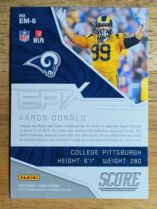 2019 Score Epix Moment #6 Aaron Donald