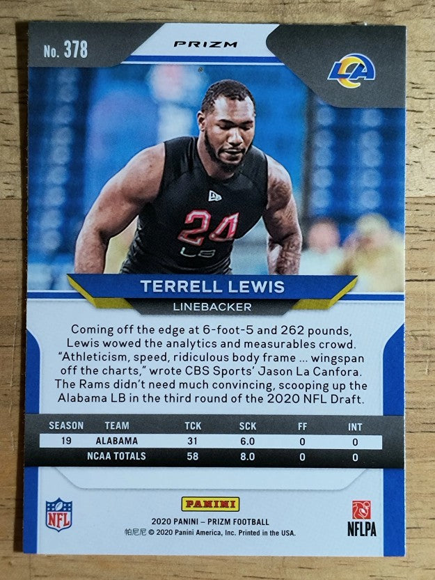2020 Panini Prizm Prizms Orange Disco #378 Terrell Lewis