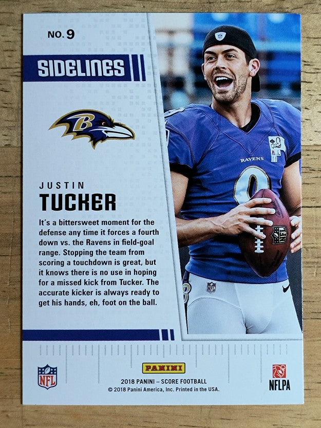 2018 Score Sidelines #9 Justin Tucker