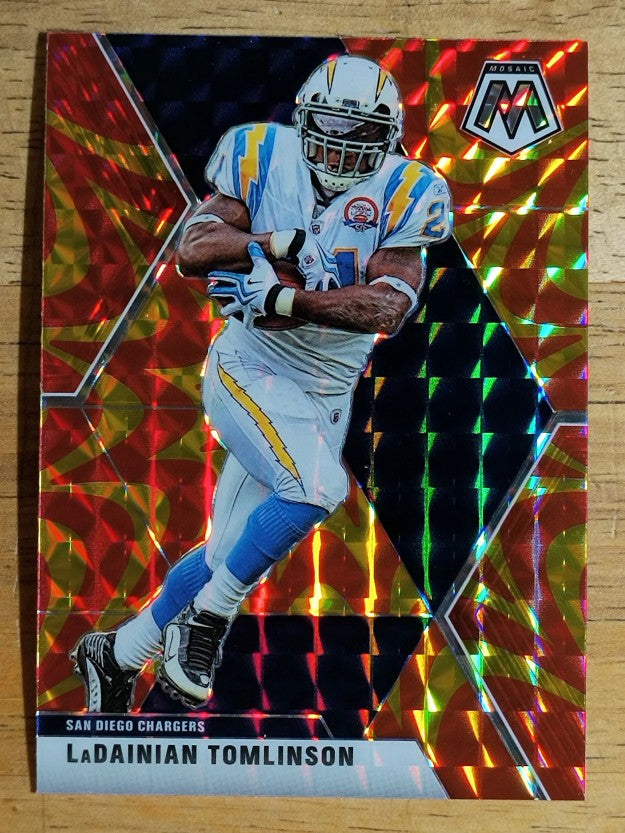 2020 Panini Mosaic Mosaic Reactive Orange #113 LaDainian Tomlinson