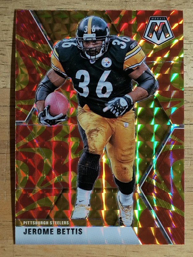 2020 Panini Mosaic Mosaic Reactive Orange #172 Jerome Bettis