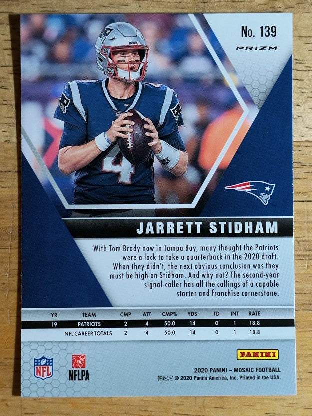 2020 Panini Mosaic Mosaic Reactive Orange #139 Jarrett Stidham