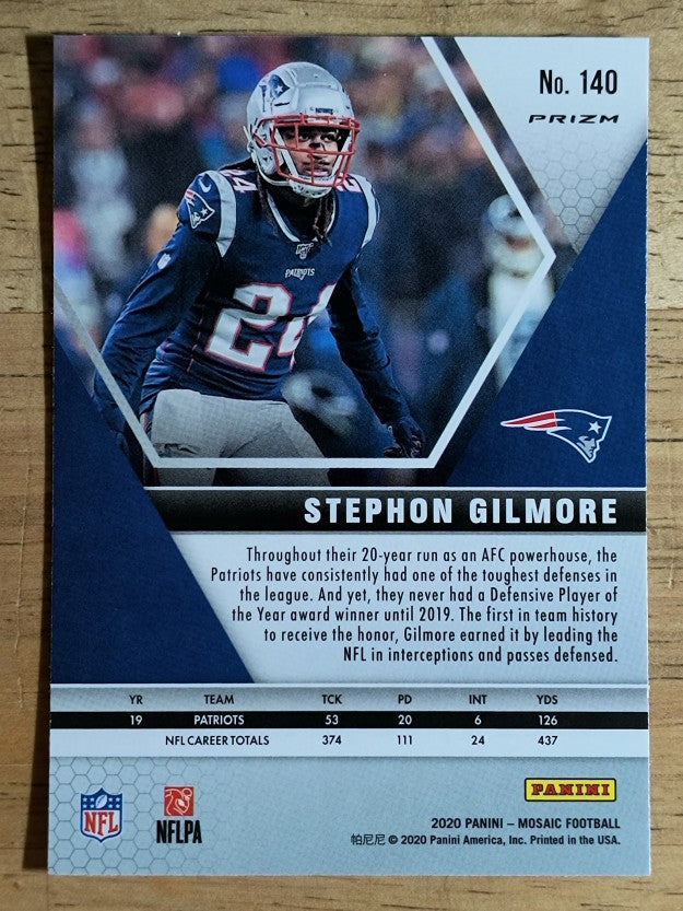 2020 Panini Mosaic Mosaic Camo Pink #140 Stephon Gilmore