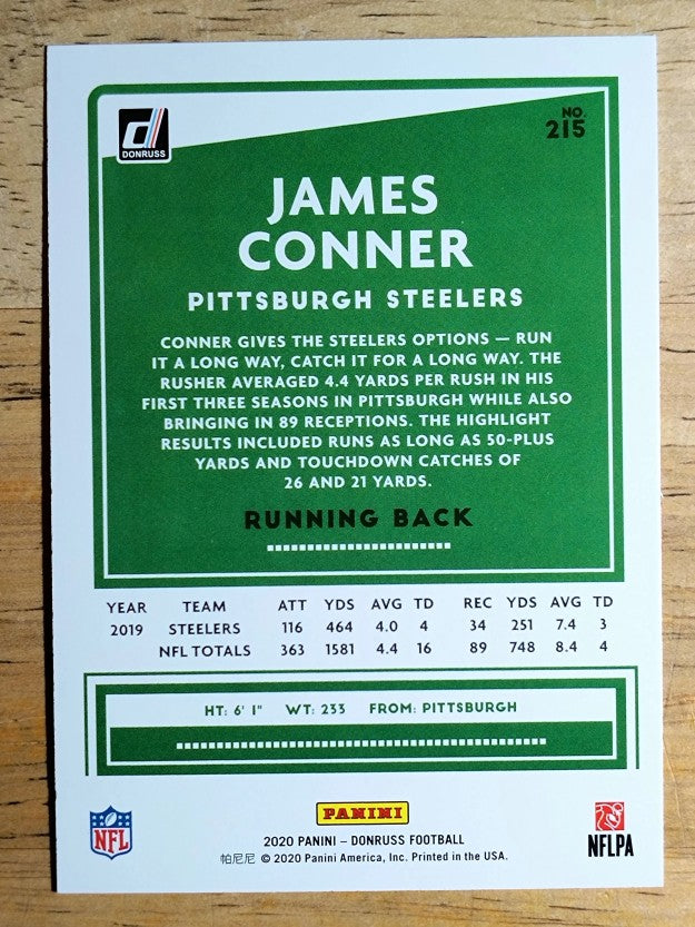 2020 Donruss #215 James Conner