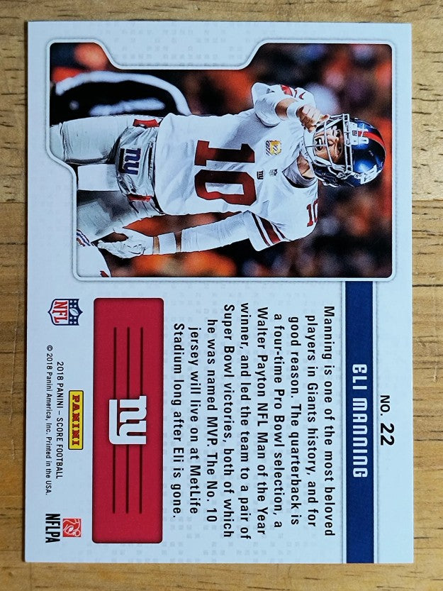 2018 Score Signal Callers #22 Eli Manning
