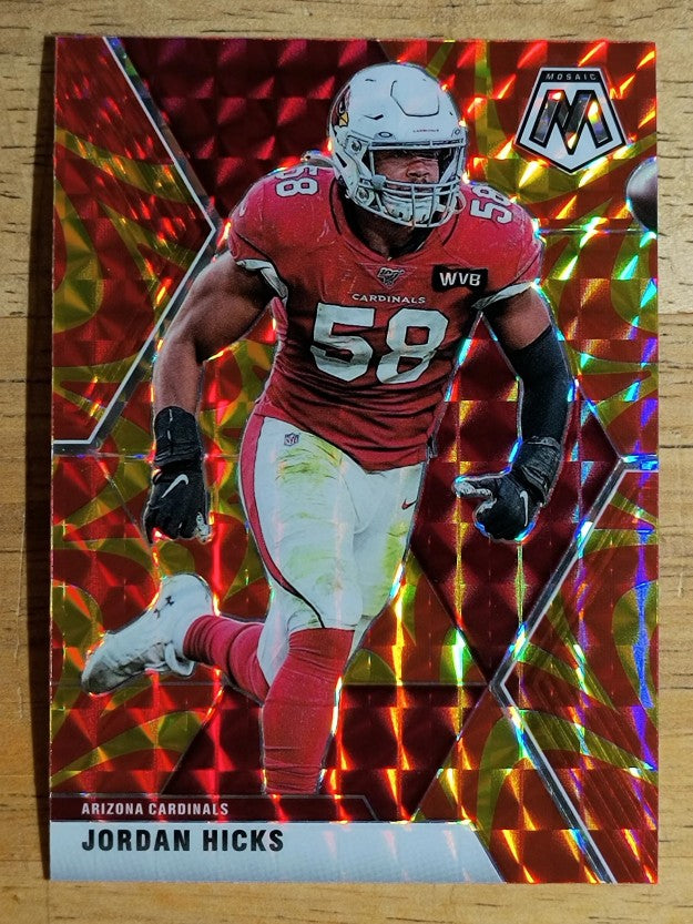 2020 Panini Mosaic Mosaic Reactive Orange #13 Jordan Hicks