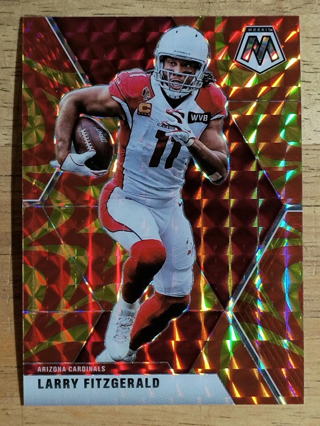 2020 Panini Mosaic Mosaic Reactive Orange #9 Larry Fitzgerald