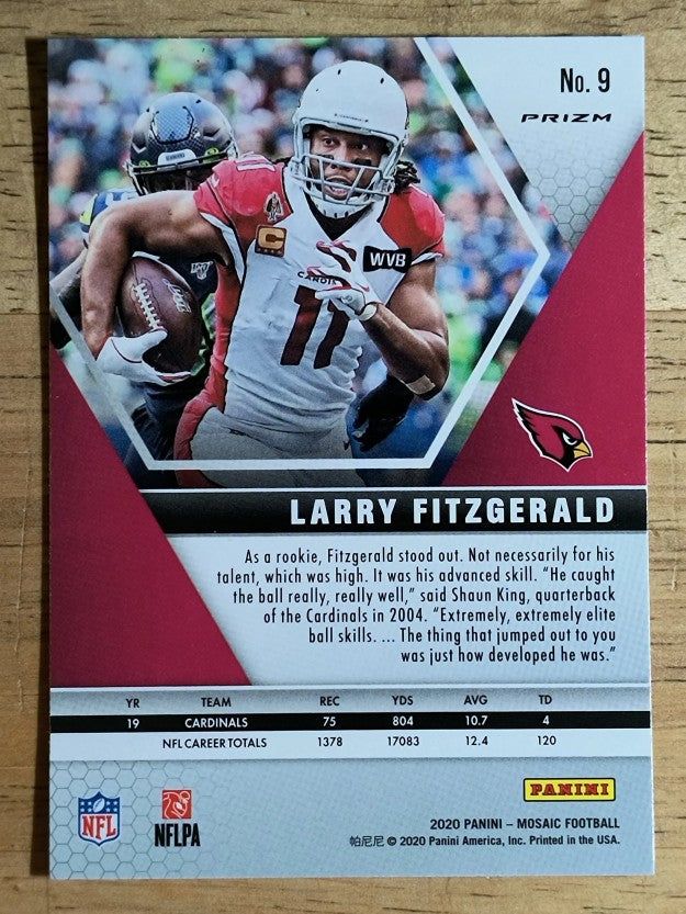 2020 Panini Mosaic Mosaic Camo Pink #9 Larry Fitzgerald