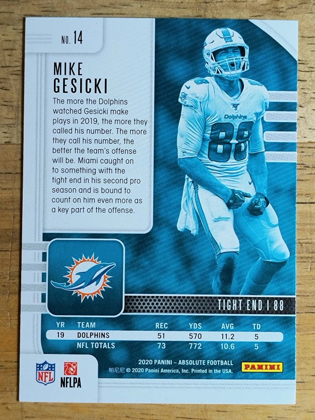2020 Absolute Green #14 Mike Gesicki