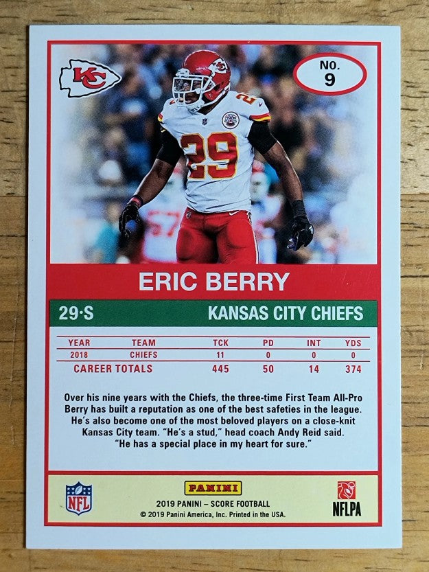 2019 Score Gold #9 Eric Berry