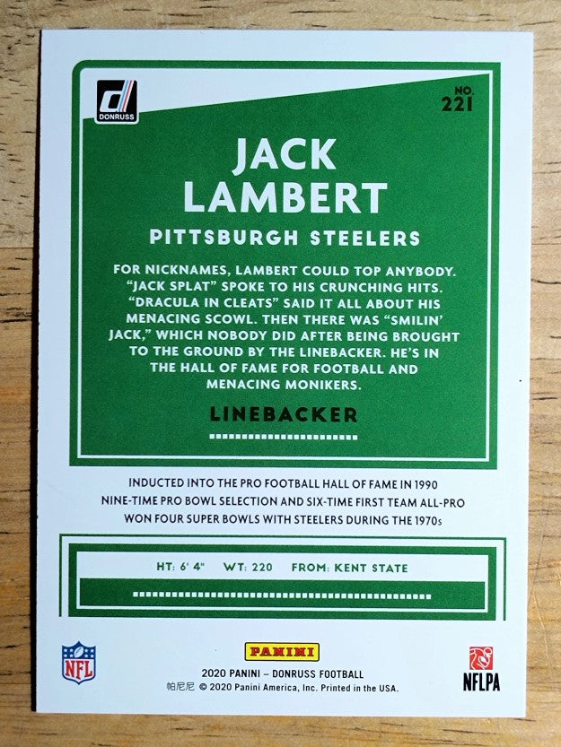 2020 Donruss #221 Jack Lambert