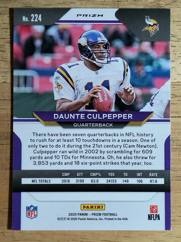 2020 Panini Prizm Prizms Orange Disco #224 Daunte Culpepper