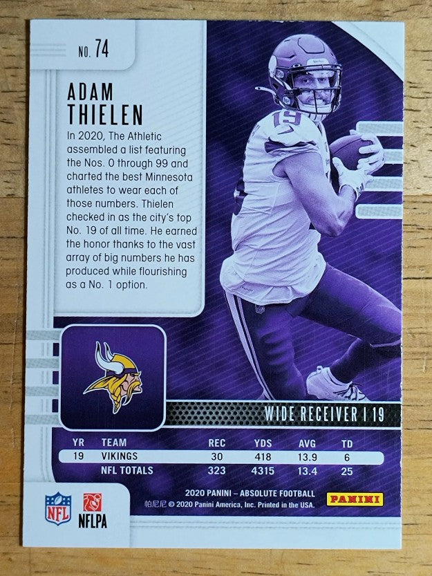 2020 Absolute Yellow #74 Adam Thielen