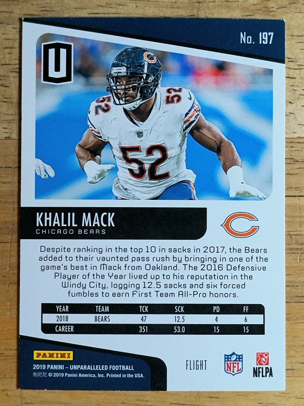 2019 Panini Unparalleled Flight #197 Khalil Mack