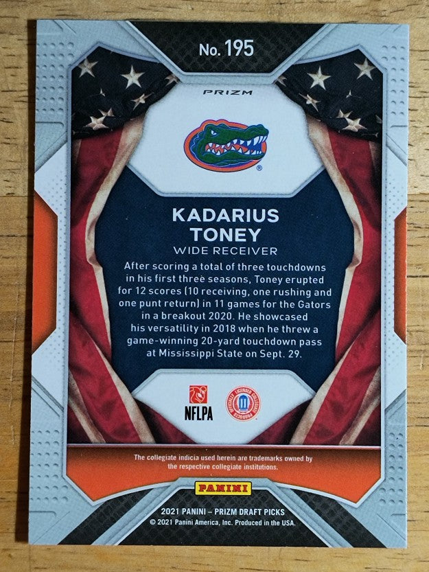 2021 Panini Prizm Draft Picks Prizms Silver #195 Kadarius Toney AA