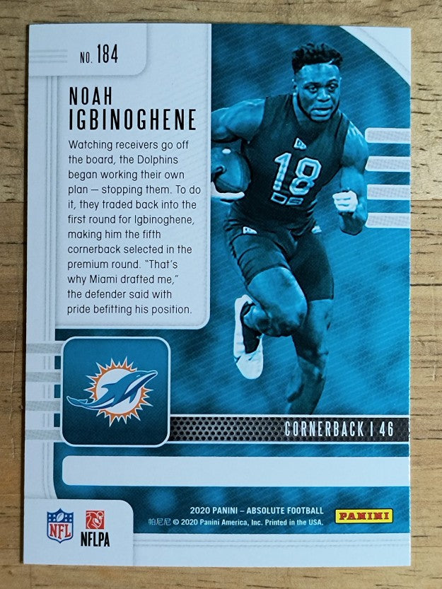 2020 Absolute Retail #184 Noah Igbinoghene
